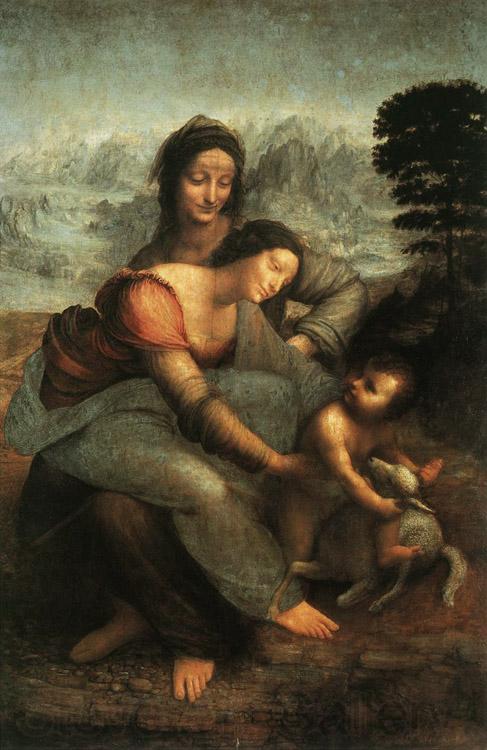LEONARDO da Vinci The Virgin and St Anne (mk08) Spain oil painting art